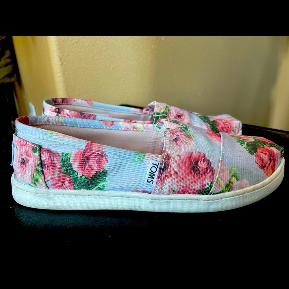 TOMS Youth Alpargata Graphic Floral Slip-On